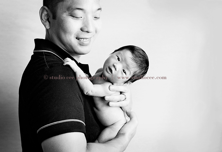 Dad and baby portraits Orange county, ca